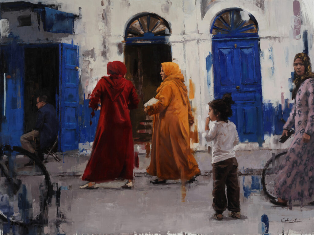 Going to Market painting by Calvin Lai